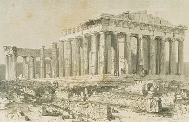 Das Parthenon, Athen, in den 1860er Jahren